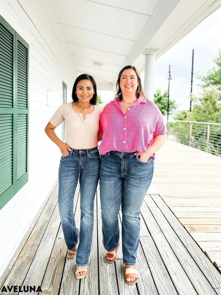 Aveluna Tailored Tummy Control Bootcut Jeans