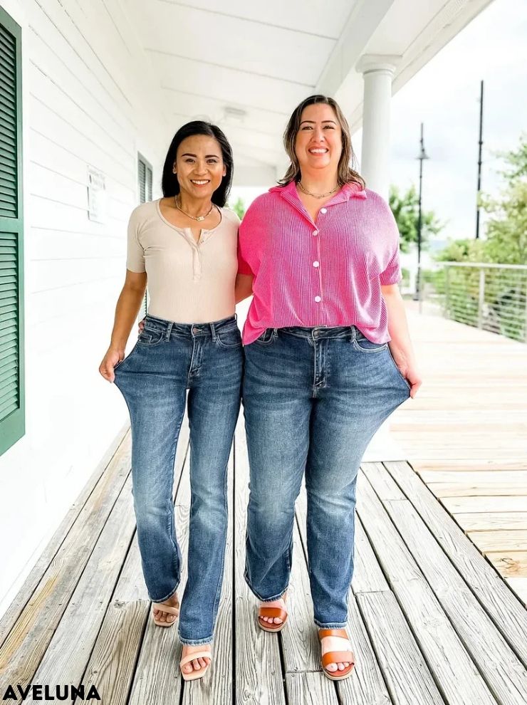 Aveluna Tailored Tummy Control Bootcut Jeans